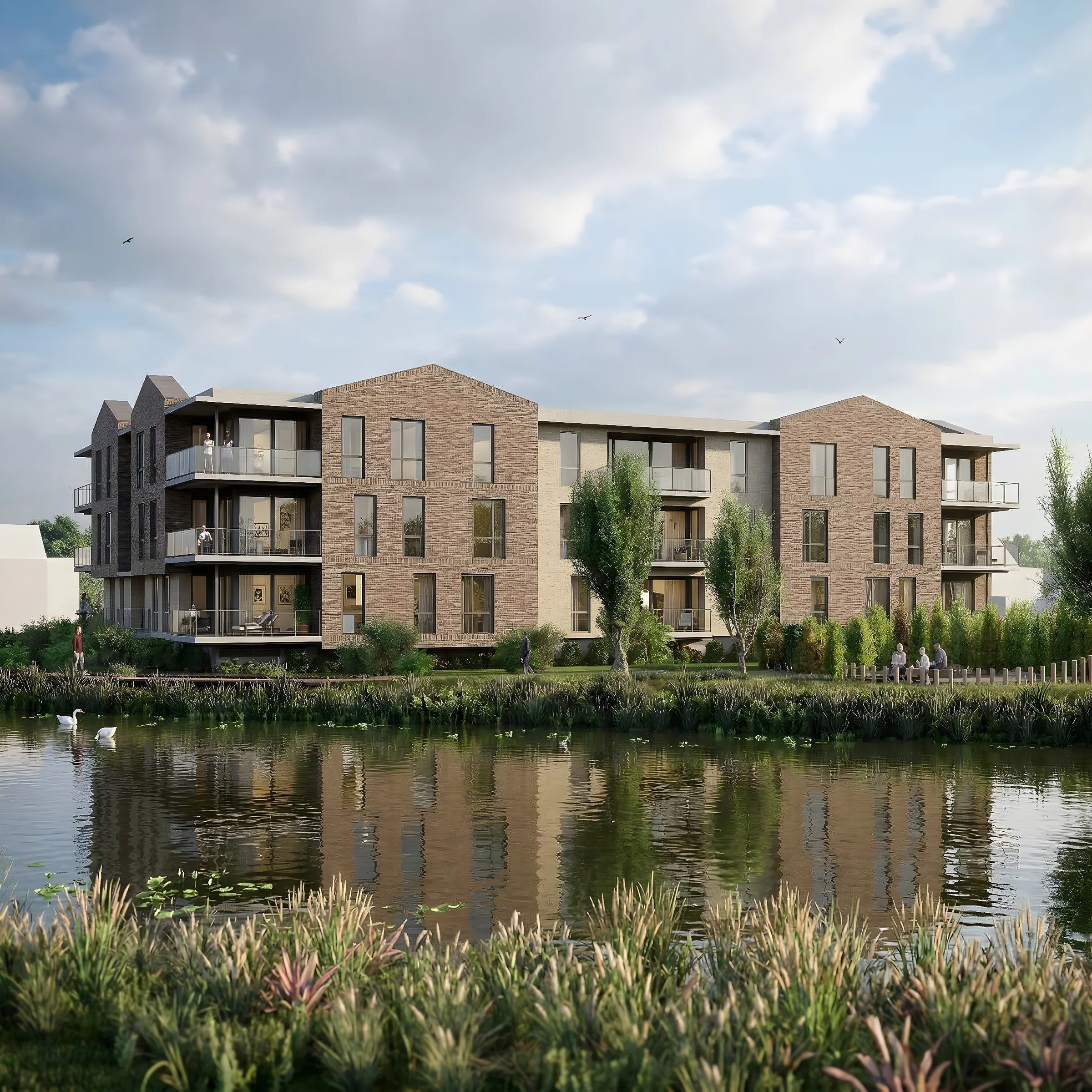 Appartementen aan het water in Gorredijk