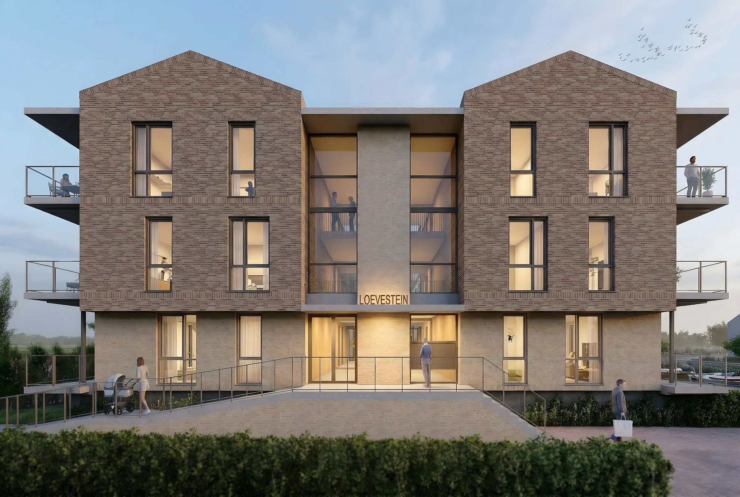 Appartementen aan het water — Een herkenbare entreegevel